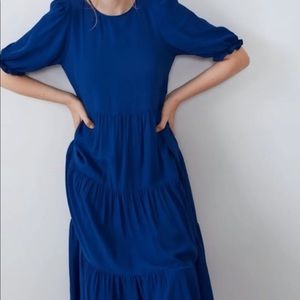 NWT Zara maxi dress in cobalt blue.